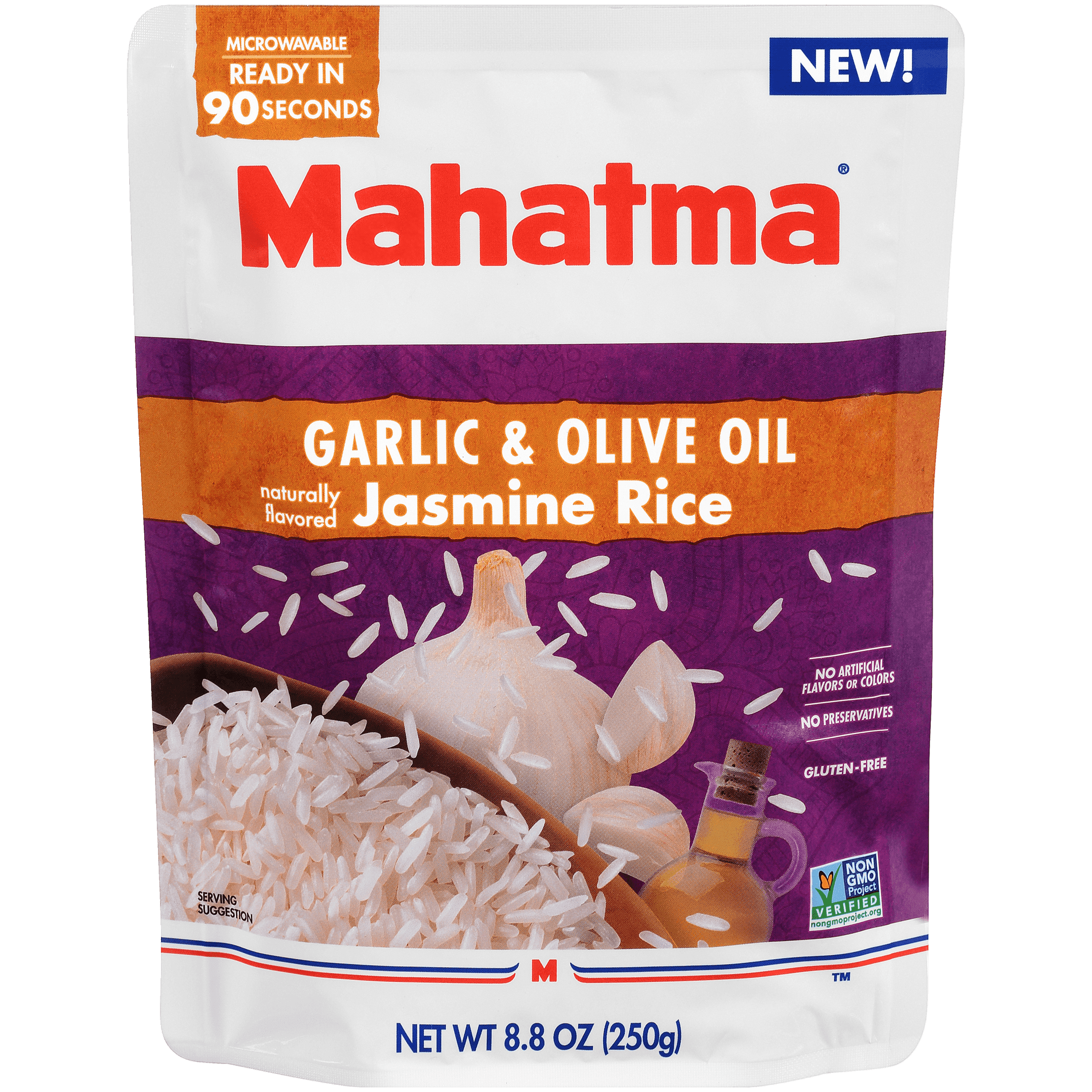 Mahatma Ready to Heat Garlic & Olive Oil Jasmine Rice 8.8 oz