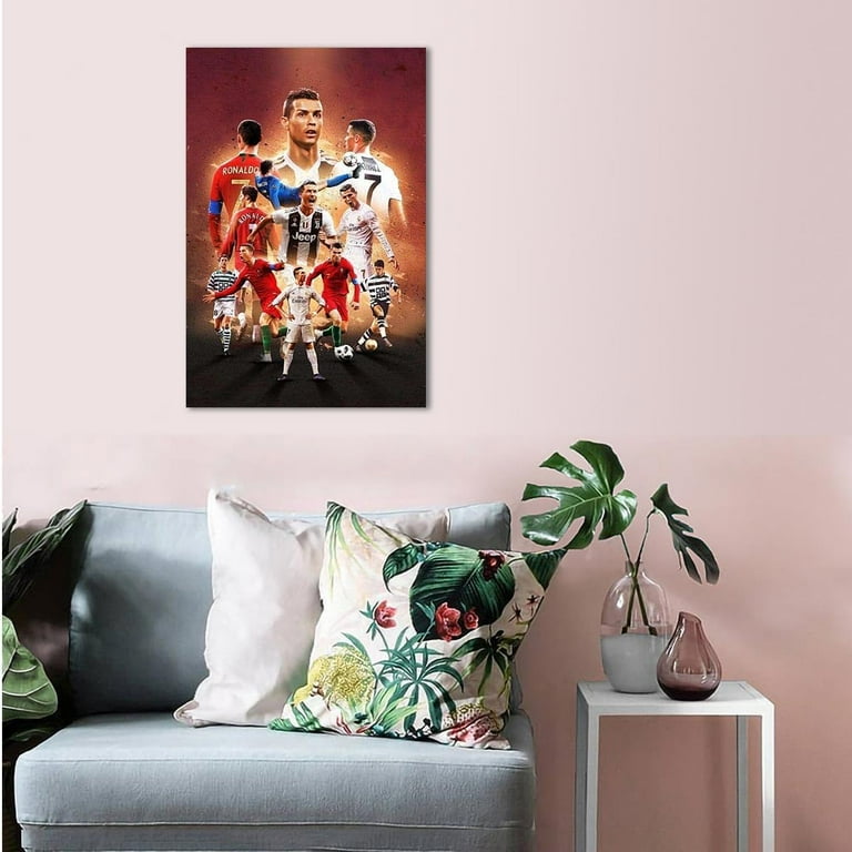 Super Bowl Football Stars Canvas Art Print - Inspirational Sports Poster For Man Cave & Home Decor (12x18 Inch, Frameless)