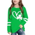 thumbnail image 2 of HAiming Kids St Patricks Day Long Sleeve Shirt for Boys Girls Cute Graphic Casual Tee Pullover Tops, 2 of 5