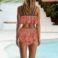 thumbnail image 4 of Generic Women Plus Size Two Piece Bikini Sets High Waisted Tummy Control Swimsuits Floral Double Strap Bathing Suit, 4 of 7