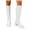 White, variant on Platform Knee High Boots for Women Chunky Heeled Leather Slip On Stretch Knee Length Riding Booties