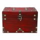 thumbnail image 2 of Caja De Almacenamiento De Madera, Exquisita Caja De Recuerdos De Joyería De Madera Con Bordes De aleación Artesanal Para El Hogar, 2 of 7