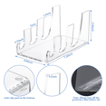 thumbnail image 3 of 4 Pcs Plate Dinnerware Display Stand Acrylic Clear Plate Stand China Platters Plate Holder Setting Plate Racks, 3 of 6