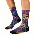 thumbnail image 6 of ASDFVBKG Carnival Mardi Gras for Novelty Casual compression Socks For Women Men Contrast Color Stockings C, 6 of 6