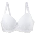 thumbnail image 3 of WXLWZYWL 2PC Women Wireless Lace Bra Lightly Padded Push Up Breathable Daily Solid Basic Bra, 3 of 3