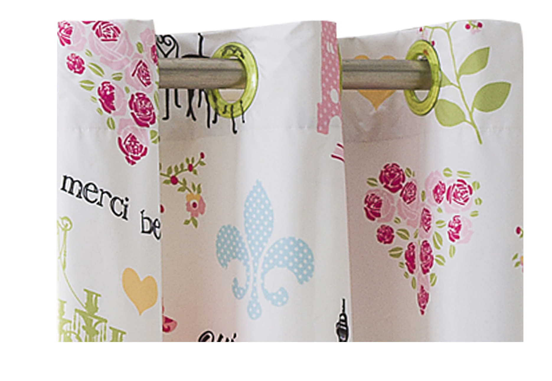 Your Zone I Love Paris Room Darkening Grommet Top Single Curtain Panel, 42 in x 84 in