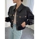 thumbnail image 3 of Chaqueta bomber de cuero genuino para mujer, tendencia otoño invierno 2024, abrigo corto ajustado de cintura alta para motocicleta, abrigo de piel de oveja real, 3 of 5