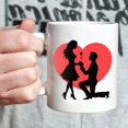 thumbnail image 3 of 11oz Valentines Coffee Mug, Personalized Mug with Handle for Hot Cold Drinks, Gift Ideas for Boyfriend, Girlfriend, Valentines day Gift Valentine Decor Souvenir (Couple + Heart), 3 of 6