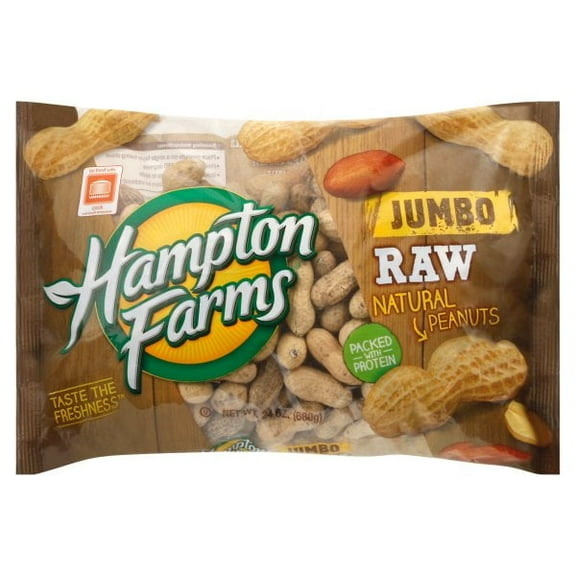 Hampton Farms Raw Jumbo Peanuts 24 oz