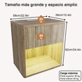 thumbnail image 3 of Single Drawer Bedside Table Nightstand Open Shelf Bedside Cabinet with Charging Station Side Table with Power Outlet Wood Bedside Desk with One Drawer for Bedroom Living Room Home Office Original Oak, 3 of 14