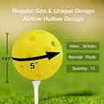 thumbnail image 6 of GSE Games & Sports Expert 12-Pack Indoor/Outdoor Plastic Hollow Practice Golf Balls, Airflow Training Golf Balls-Yellow, 6 of 6