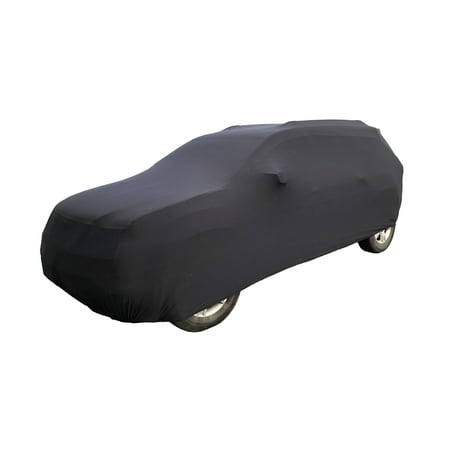 Indoor SUV Car Cover For GMC Envoy XL Long Wheelbase 208" Long 2002-2009 - Black Satin - Ultra Soft Indoor Material - Guaranteed Perfect Fit - Includes Storage Bag