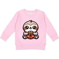 thumbnail image 2 of Inktastic Basketball Sloth Toddler Sweatshirt, 2 of 4