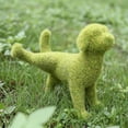thumbnail image 3 of 2pcs Flocking Animal Figure Statue Artificial Green Grass Mini Cola Figuritas flocadas, 3 of 5