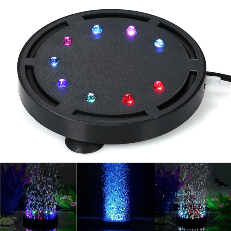 Costyle 12 Leds Aquarium Bubble Light Colorful Underwater Round Fish