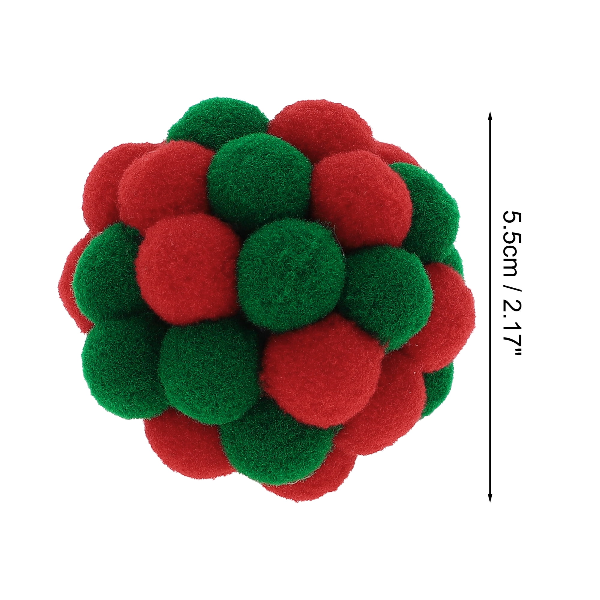 Unique Bargains Ball Shape Cat Teaser Toys in Red and Green Colors for Cats