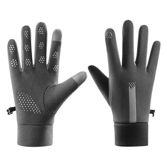 Touchscreen Winter Gloves,Running Gloves,Liner Thermal Windproof Waterproof Gloves for Men Women,Suit for Cycling Driving Hiking Biking Walking Typing Freezer Work Shooting-Gray