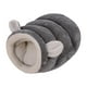 thumbnail image 1 of Cama nido para perros y gatos, suave, cálida y cálida para invierno, para gatos y gatitos, con cojín y accesorios Gris L, 1 of 9