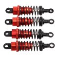 thumbnail image 4 of Amortiguador de metal de 4 piezas de 64 mm con soporte de choque para piezas de actualización de coche WPL RC Rojo, 4 of 10