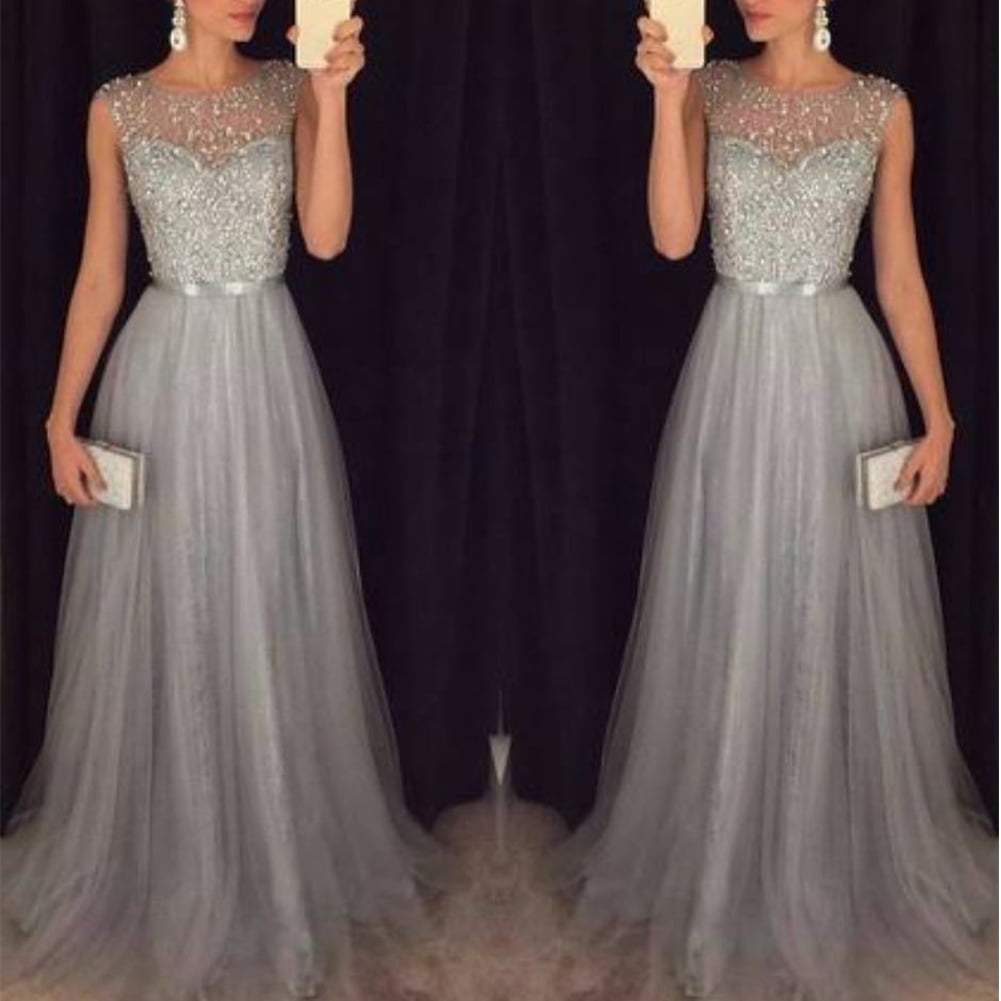 Hot Long Chiffon Prom Dress Bridesmaid Formal Evening Party Gown Ball Stock 6-28
