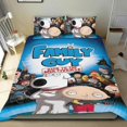 thumbnail image 1 of Padre de Familia Conjunto de sábanas temático, trío de piezas, cómodo y amigable con la piel, diseño único, regalo de decoración para el hogar para familiares, amigos y fans,140cm *210cm, 1 of 6
