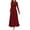 Wine, variant on qolati Women's Long Sleeve Maxi Dress Spring Fall Crewneck Solid Flowy A Line Dress Casual Slim Swing Pleated Dresses with Pockets