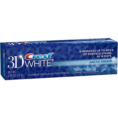 Crest 3D White Arctic Fresh Icy Cool Mint Fluoride Toothpaste, 0.85 oz