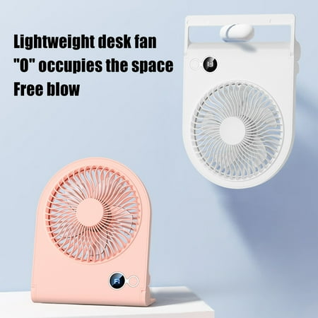 

Xinyolin Desktop Fan Speed Adjustable Low Noise Rechargeable One-key Start Fast Cooling Ultra-Quiet Portable Handheld Fan Office Supplies