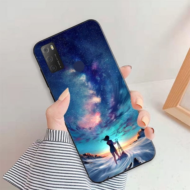 Funda Para TCL 20Y 6156D 20E 6125F 6125D 6.52 " Cubierta Trasera Del Teléfono Carcasa De Tpu De Silicona Suave Moda Color De Dibujos Animados Impreso Pintura