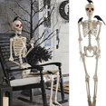 thumbnail image 1 of Halloween Decorations Halloween Skeleton Life Size Posable Joints Skeletons Life Size Hand Life Body Anatomy Model Decor Halloween Skeleton Decorations For Halloween Party, 1 of 8