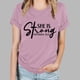 thumbnail image 1 of Fiudx Ofertas Flash Del Día Tops con Estampado de Moda para Mujer, Blusa de Manga Corta con Cuello Redondo, Camisetas, 1 of 4