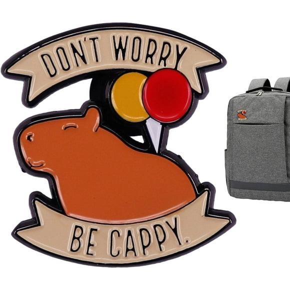 HUGFEGWE Épingle Capybara - Ne t'Inquiète Pas, Épingles Capybara pour Enfants - Épingles Amusantes Broches Chemise Col Sac Badge Mignon Épingles Émail en Alliage pour Amoureux Fille Amis CJB91-32645