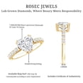 thumbnail image 6 of Rosec Jewels Lab Created Diamond Heart Engagement Ring - 8 mm - 2 ct - EF-VS Quality, 10K Yellow Gold, US 11.00, 6 of 7