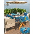 thumbnail image 4 of Funny Diving Giraffe Outdoor Tablecloth - 60x102 Inch Rectangle Dining Table Cover, Ocean Coastal Coral Fish Marine Life Waterproof Outdoor Table Cloth with Umbrella Hole & Zipper for Picnic/Patio, 4 of 7