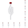 thumbnail image 3 of Cateissary Wine Brewing One-way Exhaust Valve with Airlock Valves Transparent Reusable Lid Accessory Part Sealed Replacement 1 PC 10Conjunto, 3 of 6