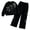 Q165 Black, variant on Angala 2 Piece Outfits For Girls Crew Neck Long Sleeve Bow Detail Sweatshirt With Pants Set Girls Fall Season Wear Clothes