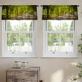 thumbnail image 2 of LALILO Kitchen Curtain Valance Beautiful Park Autumn Rod Pocket Window Curtain 52"x 18" Set of 2, 2 of 7