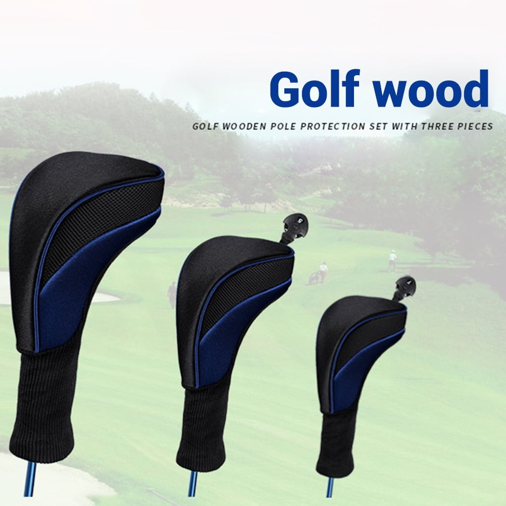3Pcs Club Head Covers Set 1 3 5 Fairway Wood Club Driver Headcovers Professional Head Covers