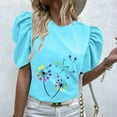thumbnail image 2 of IROINNID Women's Summer Sexy Printed Casual Ruffle Short Sleeve Summer Tops, 2 of 7