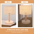 thumbnail image 3 of Lot de 3 Base de Lampe en Bois Design Simple pour Lampe de Nuit 3.93x3.93x0.79 Po, 3 of 8