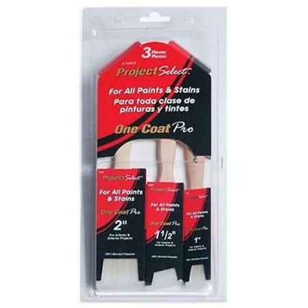 Project Select 3 Piece 1 Coat Pro Brush Set For All Paints & Stains 2PK