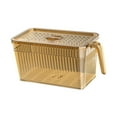 thumbnail image 3 of Esquirla Fridge Organizer with Removable Drain Tray Storage Container for Home Pantry Brown, 3 of 8