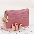 thumbnail image 1 of PENGX Mini Solid Color Zipper Wallet  Minimalist Textured Coin Purse  Versatile Lightweight Card Bag For Women, 1 of 7
