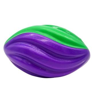 Mardi Gras Spiral Foam Footballs - Yellow & Purple, Sack Of 40