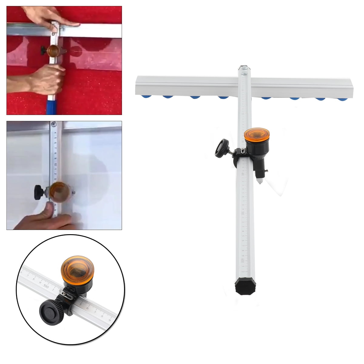 SUDEG 60cm Glass T Shaped Cutter Tile Cutter Oil Glass Cutting Tool for