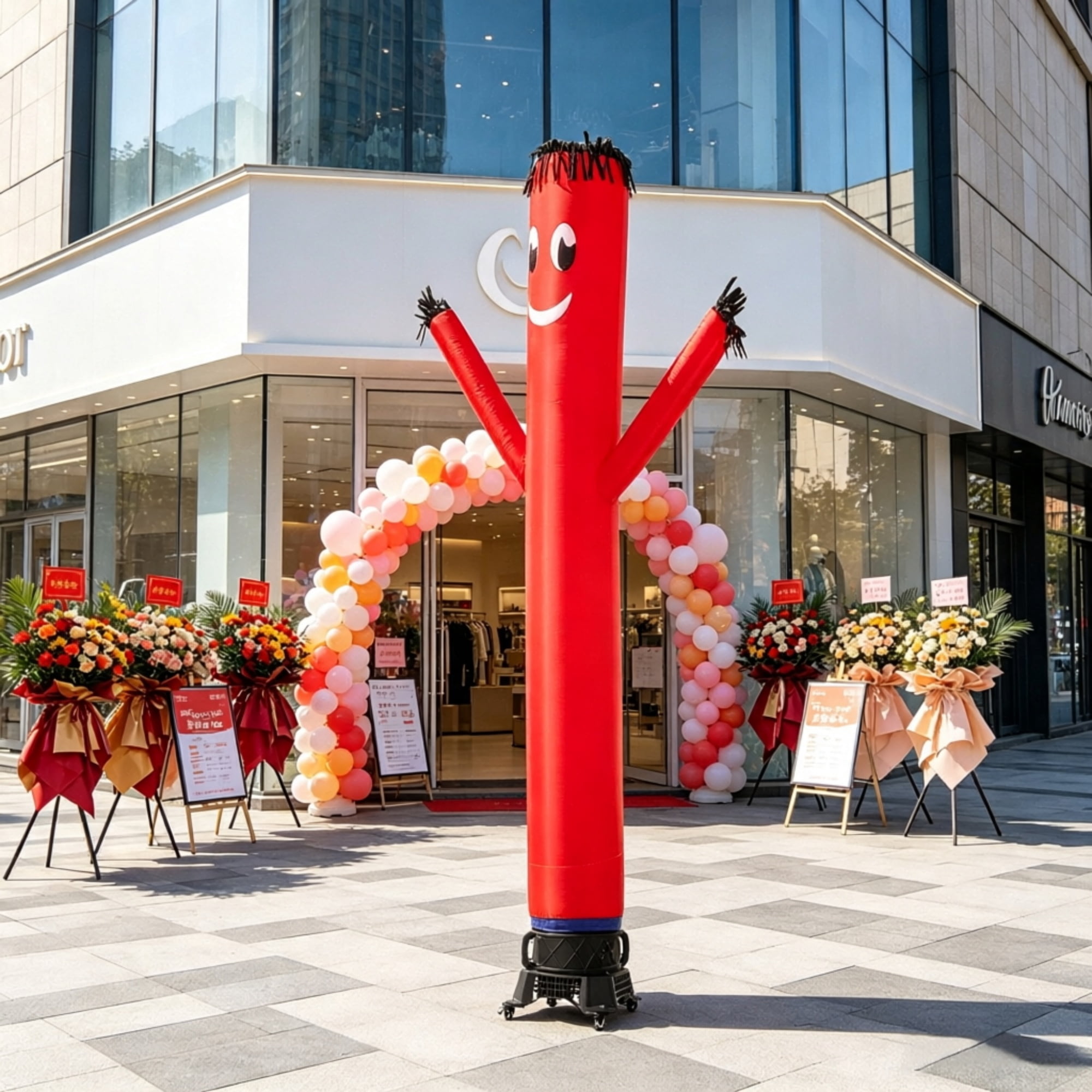 20ft Inflatable Tube Man Set with 1 HP Blower, Wacky Waving Air Dancer for Outdoor Advertising & Store