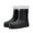 Black, variant on Women Rain Boots Versatile Drawstring Mouth Padded Removable Thick Bottom Slip Rubber Shoes Women's Rubber Boots Brown 37