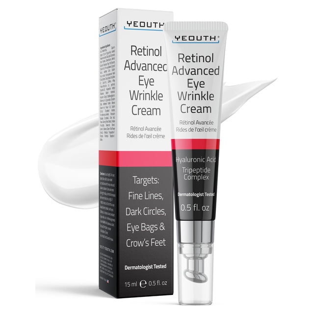 Crema de ojos YEOUTH Retinol, reafirmante antienvejecimiento, 15 ml, con ácido hialurónico