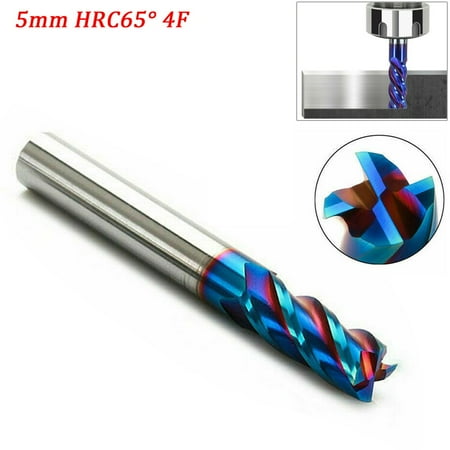 

5mm Hrc65° 4F Nano Tungsten Carbide End Mill Milling Cutter for Stainless Steel
