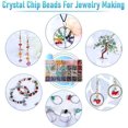 thumbnail image 3 of Kit de fabricación de joyas de cristal de 1400 piezas, cuentas de piedras preciosas de 28 colores para hacer joyas, cuentas de piedra irregulares para hacer collares, pulseras, anillos y pendientes, 3 of 5